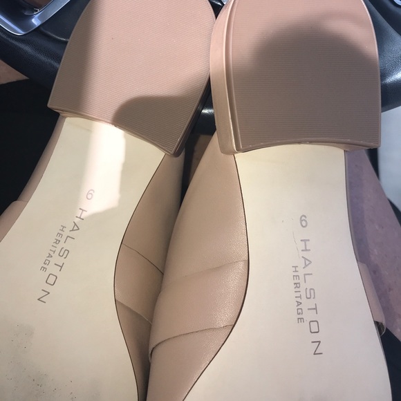 Halston Horsebit Tan Leather Mule Loafer - Picture 8 of 8